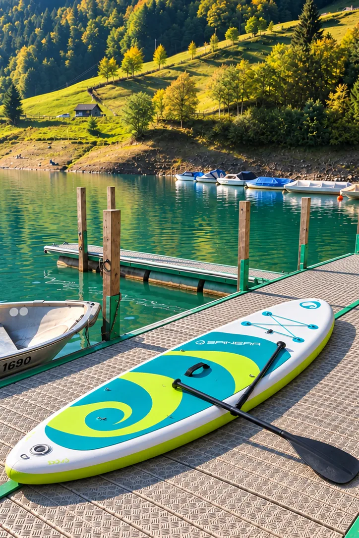 Stand-up-Paddle-Board am Steg am Wägitalersee